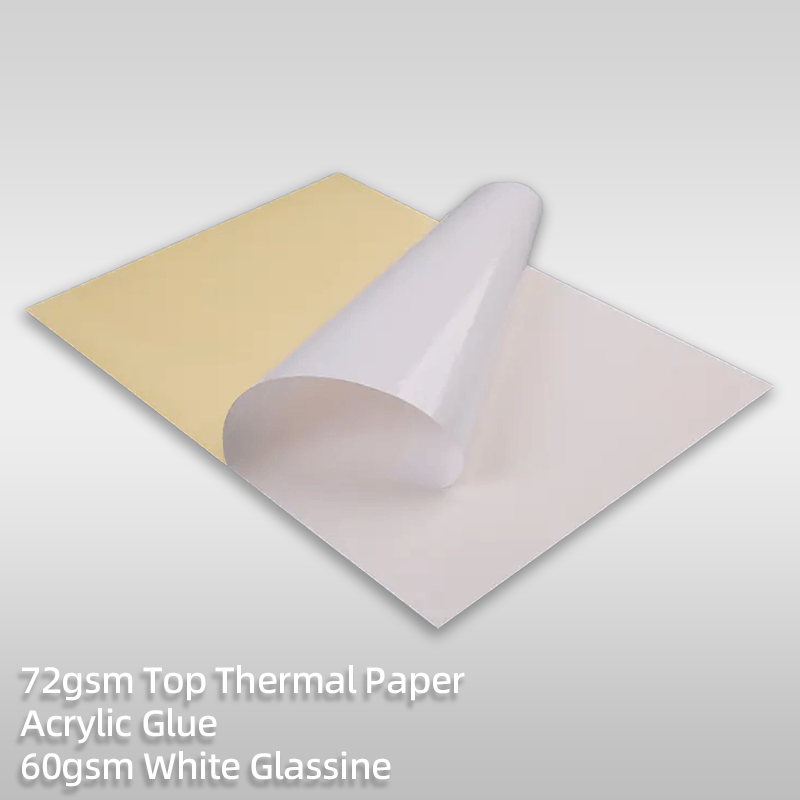 Top Direct Thermal Paper Acrylic Glue White Glassine Liner