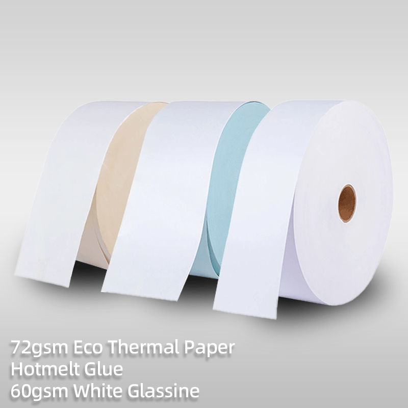 Eco Direct Thermal Paper Hotmelt Glue White Glassine Liner